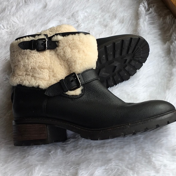 Coach Gabriella Shearling Ankle Bootie Boots I Size 10 - Picture 12 of 16